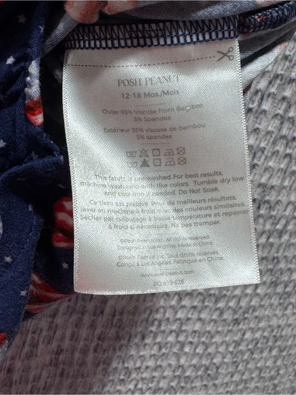 Posh Peanut Patriotic Kiss Onesie
